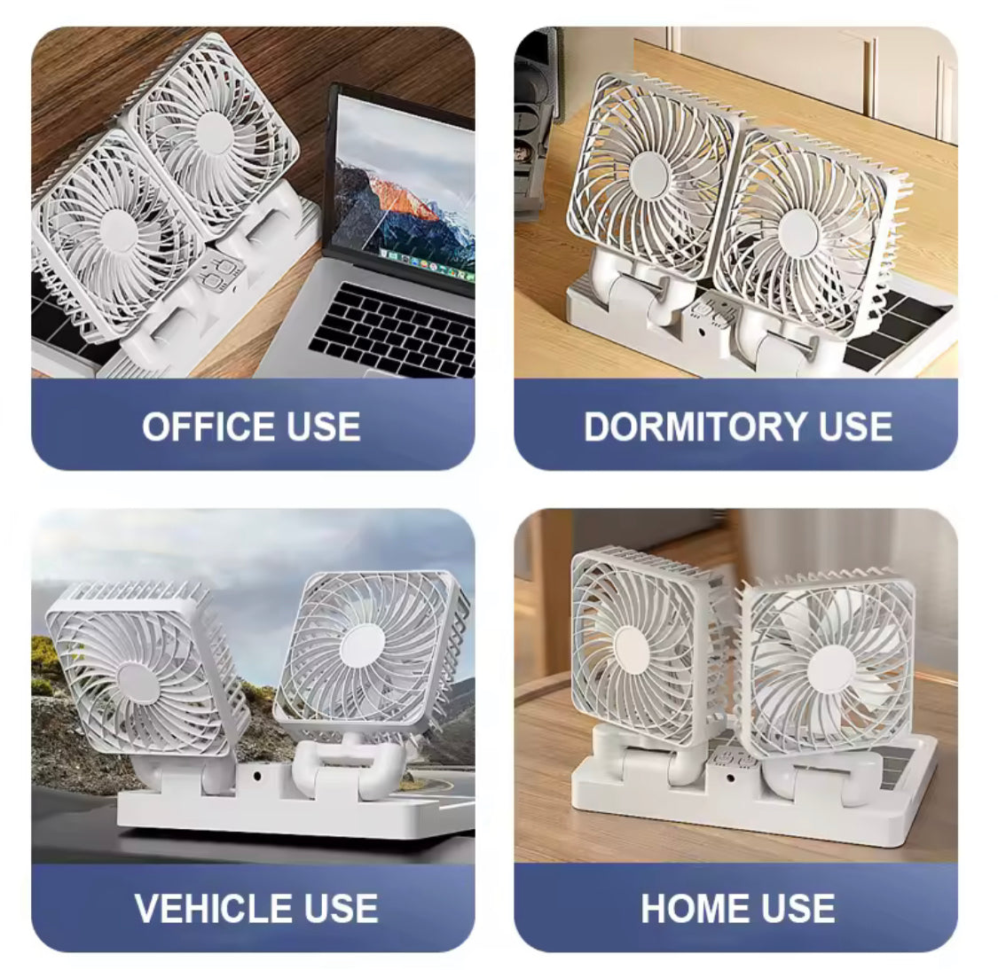 Rechargeable Dual Solar Fan, Small Cooling Ventilator, Rechargeable Outdoor Fan Rechargeable Dual Solar Fan, Small Cooling Ventilator, Rechargeable Outdoor Fan